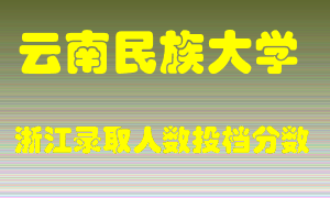 云南民族大学2021年在浙江招生计划录取人数投档分数线