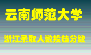 云南师范大学2021年在浙江招生计划录取人数投档分数线