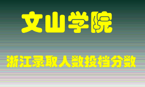 文山学院2021年在浙江招生计划录取人数投档分数线