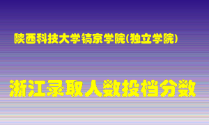 陕西科技大学镐京学院2021年在浙江招生计划录取人数投档分数线