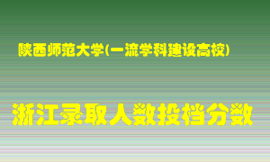 陕西师范大学2021年在浙江招生计划录取人数投档分数线