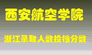 西安航空学院2021年在浙江招生计划录取人数投档分数线