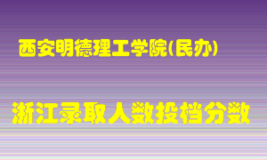 西安明德理工学院2021年在浙江招生计划录取人数投档分数线