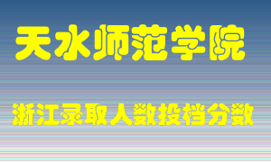 天水师范学院2021年在浙江招生计划录取人数投档分数线