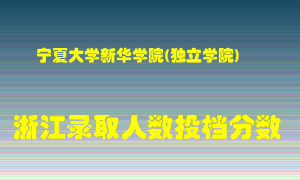 宁夏大学新华学院2021年在浙江招生计划录取人数投档分数线