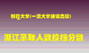 新疆大学2021年在浙江招生计划录取人数投档分数线