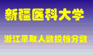 新疆医科大学2021年在浙江招生计划录取人数投档分数线