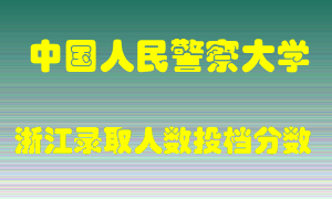 中国人民警察大学2021年在浙江招生计划录取人数投档分数线