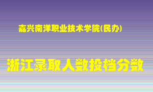 嘉兴南洋职业技术学院2021年在浙江招生计划录取人数投档分数线