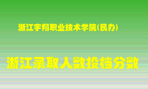 浙江宇翔职业技术学院2021年在浙江招生计划录取人数投档分数线