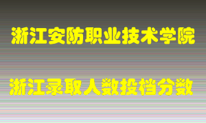 浙江安防职业技术学院2021年在浙江招生计划录取人数投档分数线