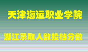 天津海运职业学院2021年在浙江招生计划录取人数投档分数线