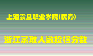 上海震旦职业学院2021年在浙江招生计划录取人数投档分数线