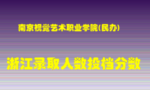 南京视觉艺术职业学院2021年在浙江招生计划录取人数投档分数线