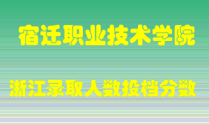 宿迁职业技术学院2021年在浙江招生计划录取人数投档分数线