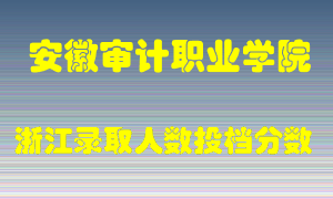 安徽审计职业学院2021年在浙江招生计划录取人数投档分数线