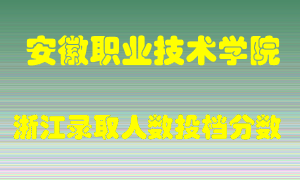 安徽职业技术学院2021年在浙江招生计划录取人数投档分数线