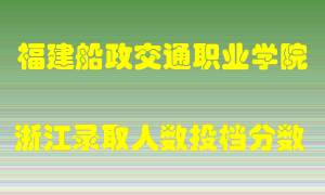 福建船政交通职业学院2021年在浙江招生计划录取人数投档分数线