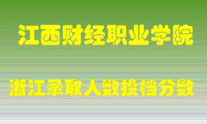 江西财经职业学院2021年在浙江招生计划录取人数投档分数线