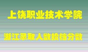 上饶职业技术学院2021年在浙江招生计划录取人数投档分数线