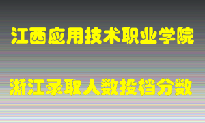 江西应用技术职业学院2021年在浙江招生计划录取人数投档分数线