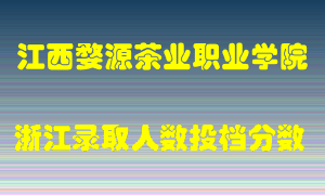 江西婺源茶业职业学院2021年在浙江招生计划录取人数投档分数线