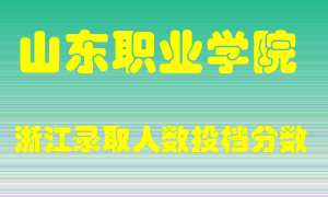 山东职业学院2021年在浙江招生计划录取人数投档分数线