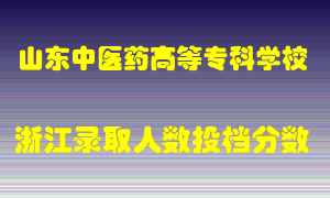 山东中医药高等专科学校2021年在浙江招生计划录取人数投档分数线