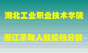 湖北工业职业技术学院2021年在浙江招生计划录取人数投档分数线