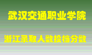 武汉交通职业学院2021年在浙江招生计划录取人数投档分数线