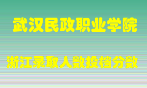 武汉民政职业学院2021年在浙江招生计划录取人数投档分数线