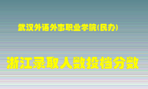 武汉外语外事职业学院2021年在浙江招生计划录取人数投档分数线