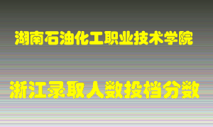 湖南石油化工职业技术学院2021年在浙江招生计划录取人数投档分数线