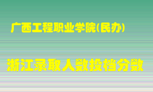 广西工程职业学院2021年在浙江招生计划录取人数投档分数线