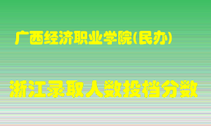 广西经济职业学院2021年在浙江招生计划录取人数投档分数线