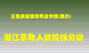 三亚航空旅游职业学院2021年在浙江招生计划录取人数投档分数线