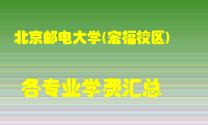 北京邮电大学(宏福校区)学费多少？各专业学费多少