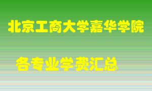 北京工商大学嘉华学院学费多少？各专业学费多少