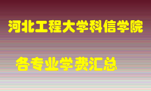 河北工程大学科信学院学费多少？各专业学费多少