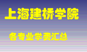 上海建桥学院学费多少？各专业学费多少