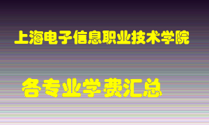 上海电子信息职业技术学院学费多少？各专业学费多少