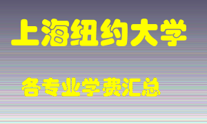 上海纽约大学学费多少？各专业学费多少