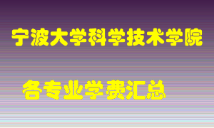 宁波大学科学技术学院学费多少？各专业学费多少