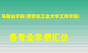 马鞍山学院(原安徽工业大学工商学院)学费多少？各专业学费多少