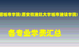 合肥城市学院(原安徽建筑大学城市建设学院)学费多少？各专业学费多少