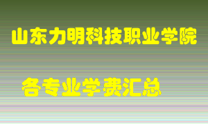 山东力明科技职业学院学费多少？各专业学费多少