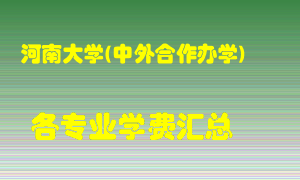 河南大学(中外合作办学)学费多少？各专业学费多少