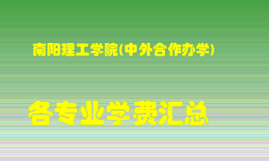 南阳理工学院(中外合作办学)学费多少？各专业学费多少