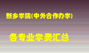 新乡学院(中外合作办学)学费多少？各专业学费多少