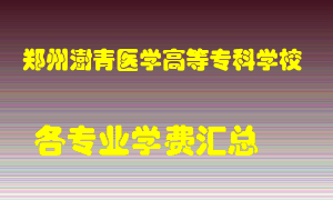 郑州澍青医学高等专科学校学费多少？各专业学费多少